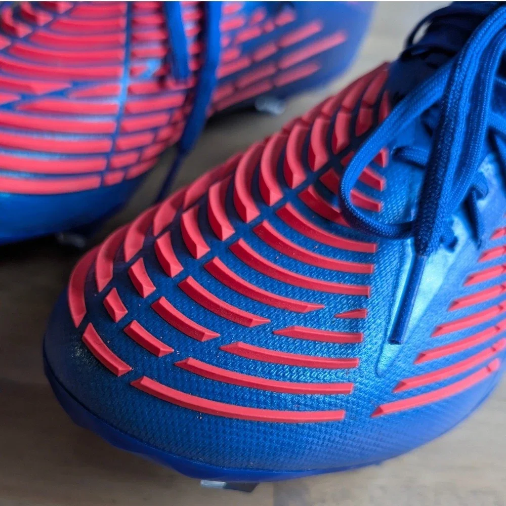 Adidas Predator Edge.3 FG Soccer Cleats Blue Turbo Red Youth Size 5.5 NEW